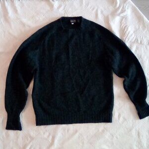 Mens Vintage Attache 90’s Pure Shetland Wool Sweater 46" Chest ( Doubled)